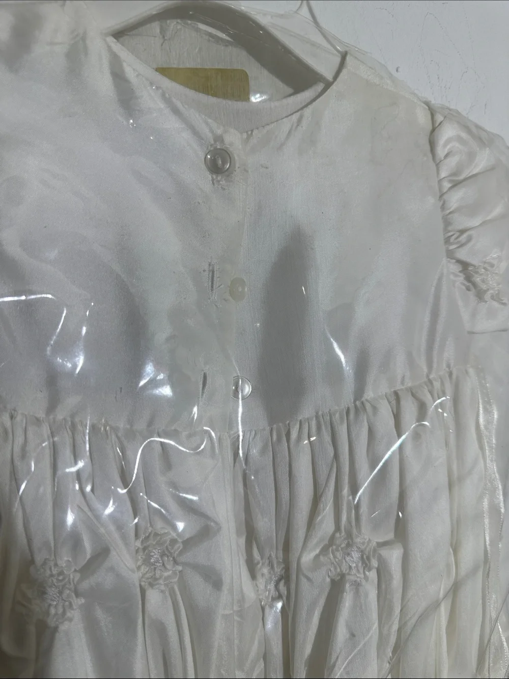Ivory Girls' Special Occasion Dress with Puff Sleeves